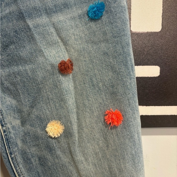 Lucky Brand Pom Detail Straight Fit Jeans - Picture 3 of 5